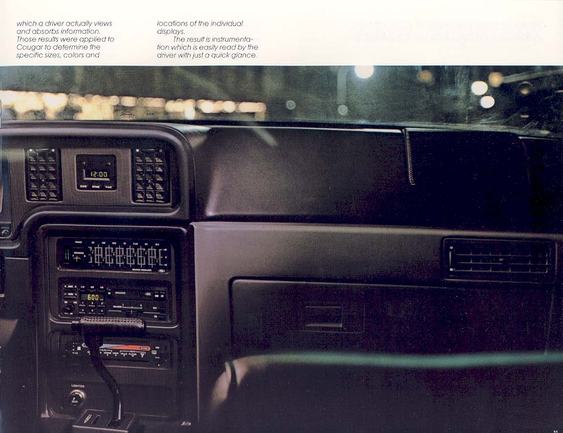 1987 Mercury Cougar Brochure Page 7